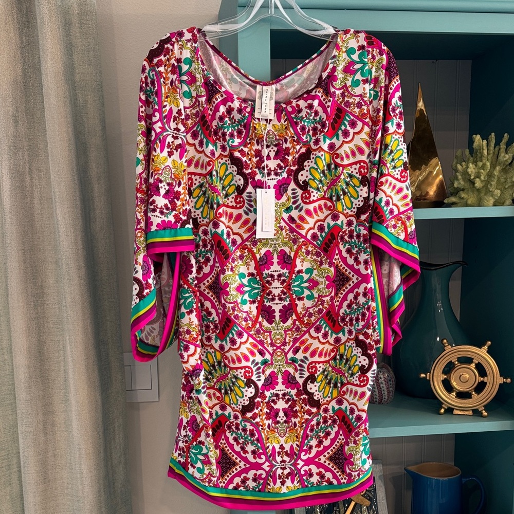 Trina Turk Floral Multicolor Coverup Large